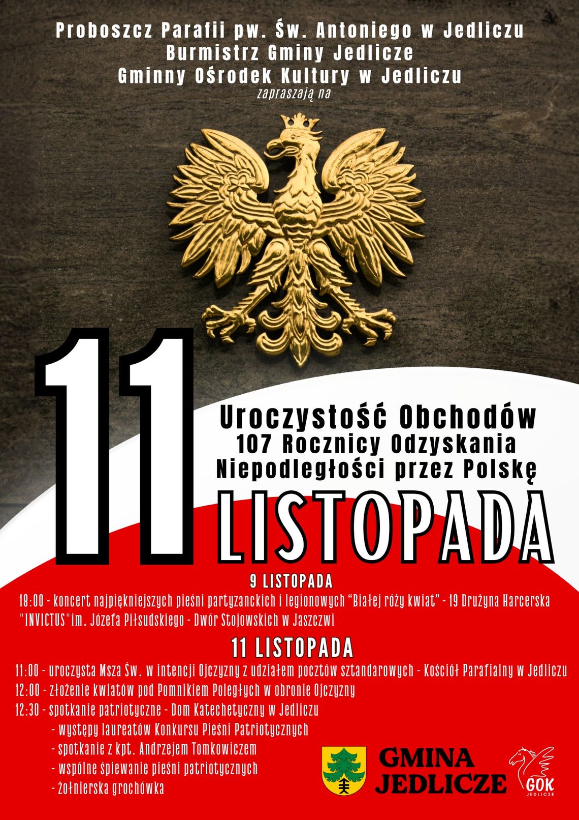 11 Uroczystość Obchodów 107 Rocznicy Odzyskania Niepodległości przez Polskę 11 Uroczystość Obchodów 107 Rocznicy Odzyskania Niepodległości przez Polskę