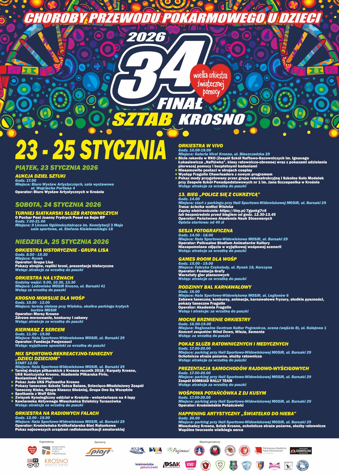 34. Finał WOŚP w Krośnie [PROGRAM]