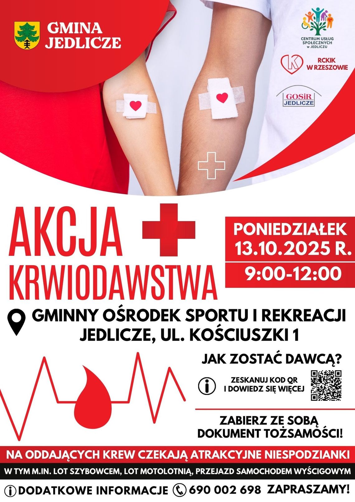 Plakat promujący akcję krwiodawstwa