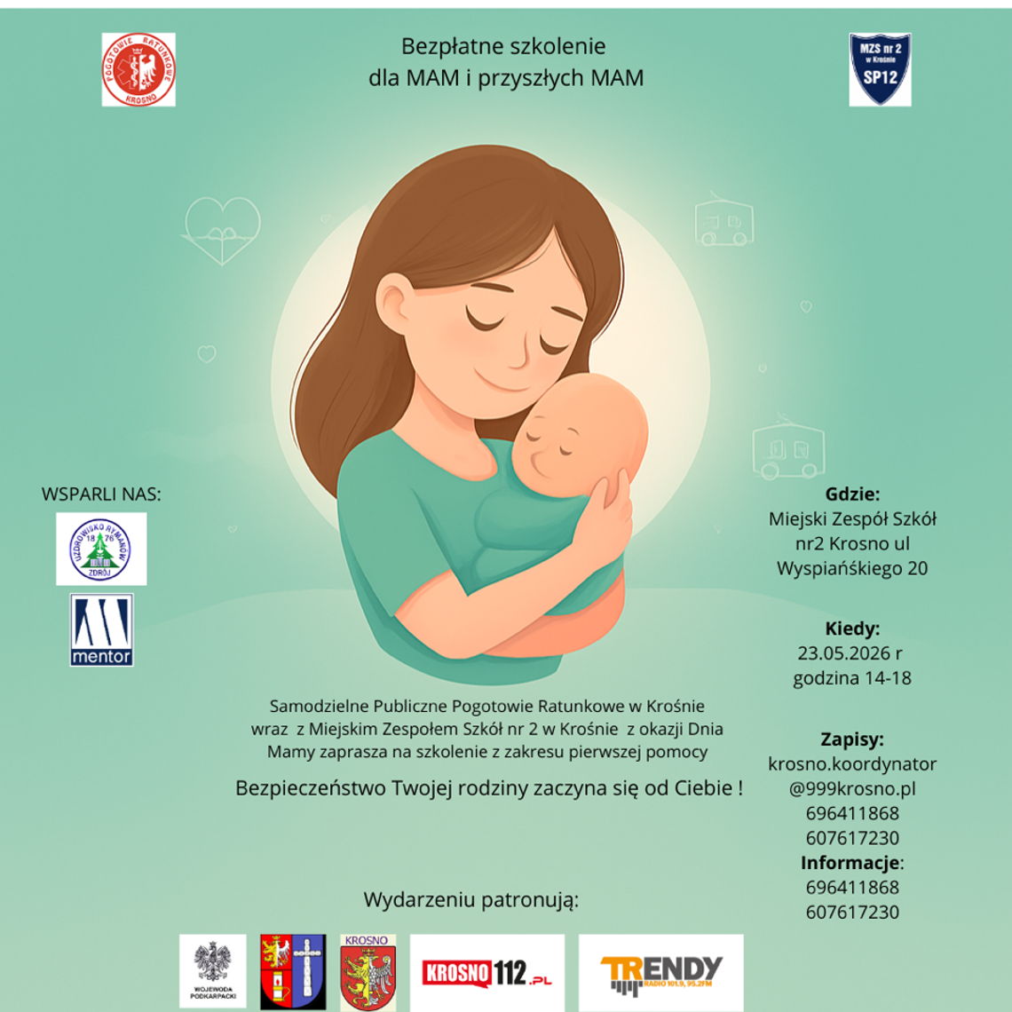 Bezpłatne szkolenie z pierwszej pomocy dla Mam w Krośnie