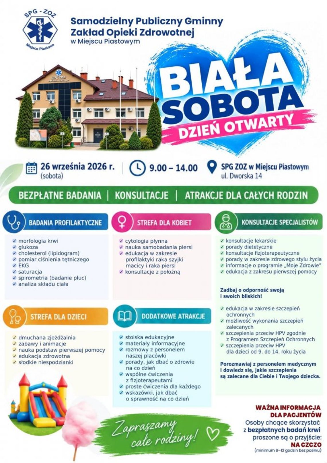 Biała sobota. Dzień otwarty w SPG ZOZ w Miejscu Piastowym