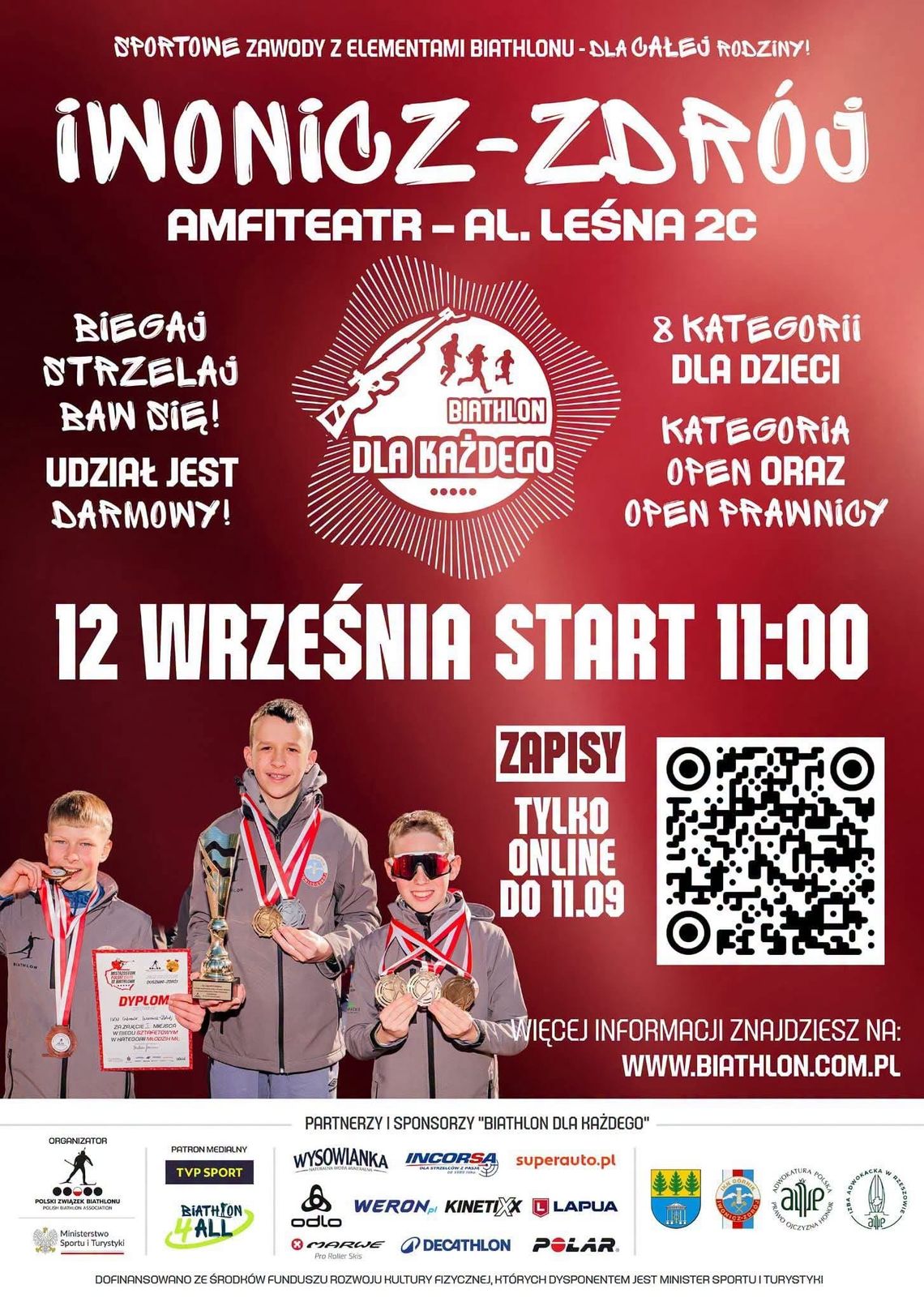 Plakat wydarzenia Biathlon dla Każdego w Iwoniczu-Zdroju