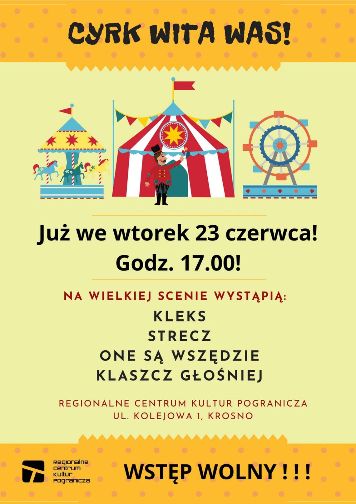 Cyrk wita Was – taneczny finał sezonu w RCKP Cyrk wita Was – taneczny finał sezonu w RCKP