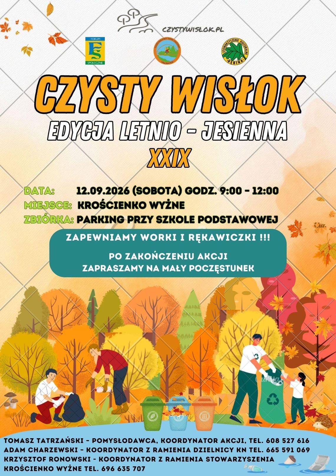 Czysty Wisłok. Edycja letnio-jesienna XXIX Plakat akcji ekologicznej Czysty Wisłok – Edycja letnio-jesienna XXIX w Krościenku Wyżnym