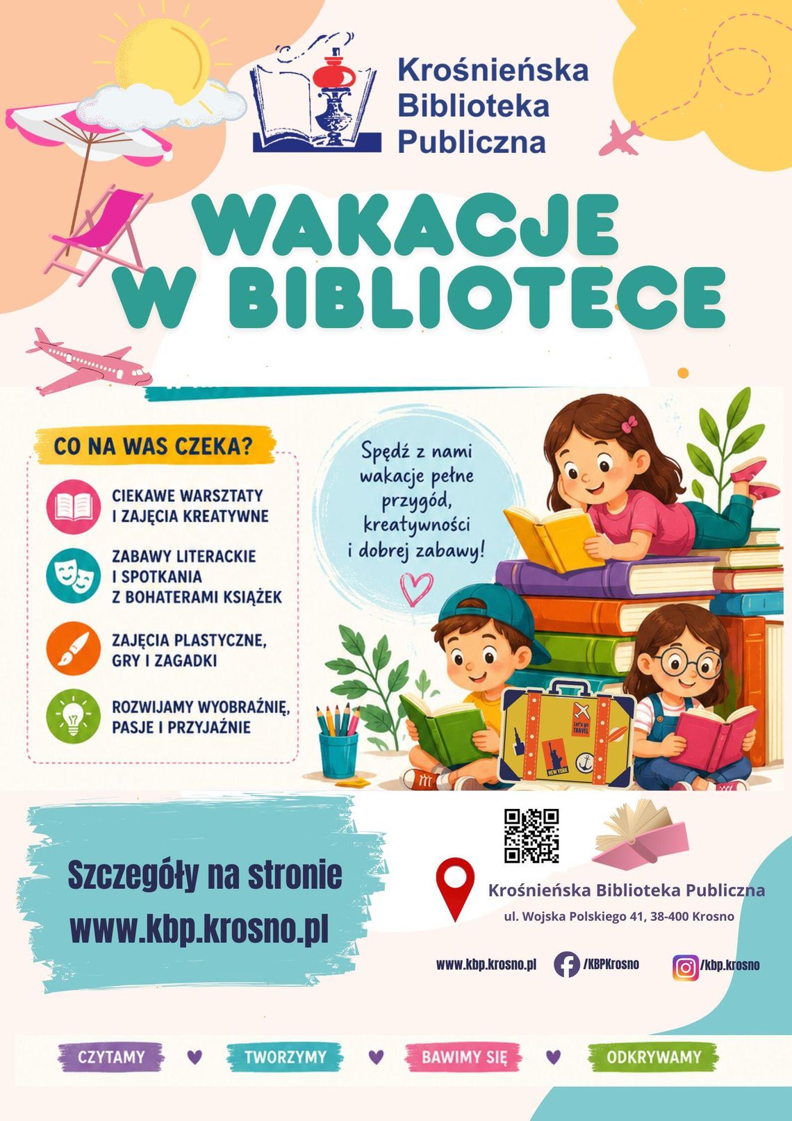 Czytamy, tworzymy, podróżujemy… – to wakacje w bibliotece!
