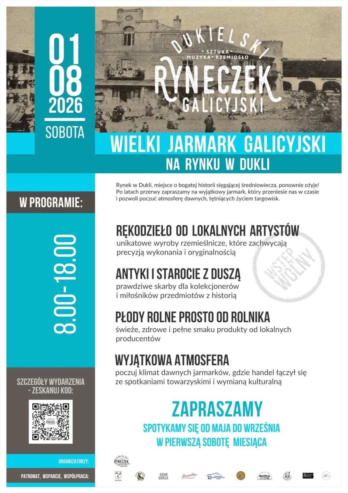 Plakat wydarzenia Dukielski Ryneczek Galicyjski – Wielki Jarmark Galicyjski w Dukli