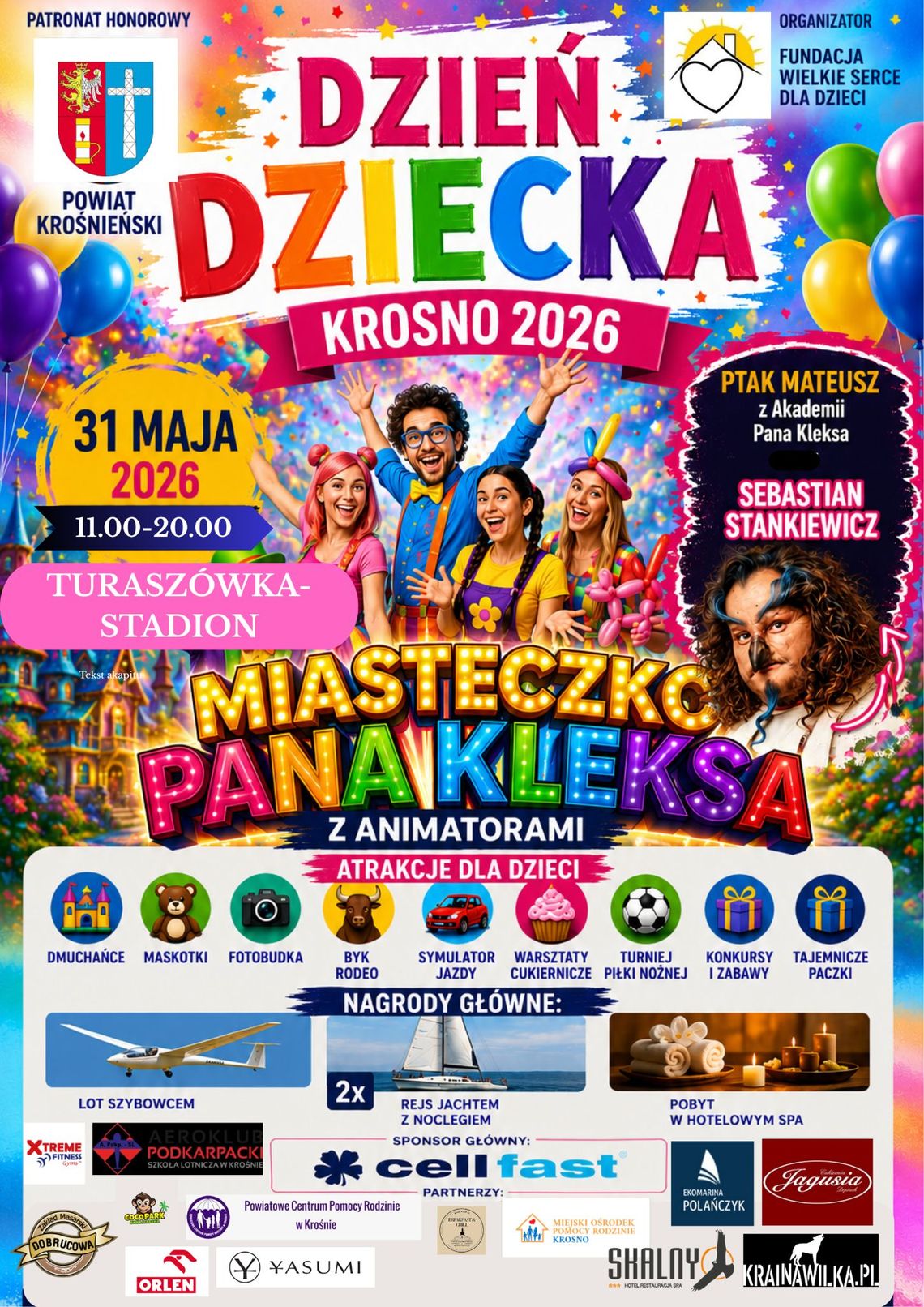 Dzień Dziecka Krosno 2026 – Miasteczko Pana Kleksa Dzień Dziecka Krosno 2026 – Miasteczko Pana Kleksa