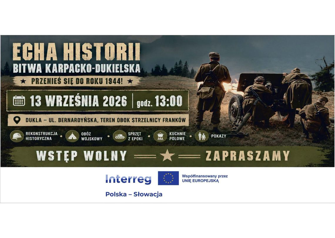 Echa Historii: Bitwa Karpacko-Dukielska Plakat wydarzenia Echa Historii: Bitwa Karpacko-Dukielska w Dukli
