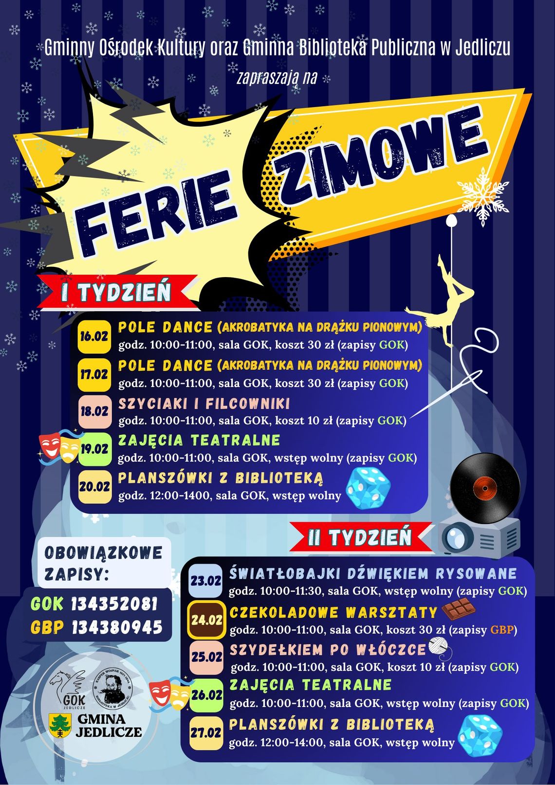 Ferie zimowe w gminie Jedlicze