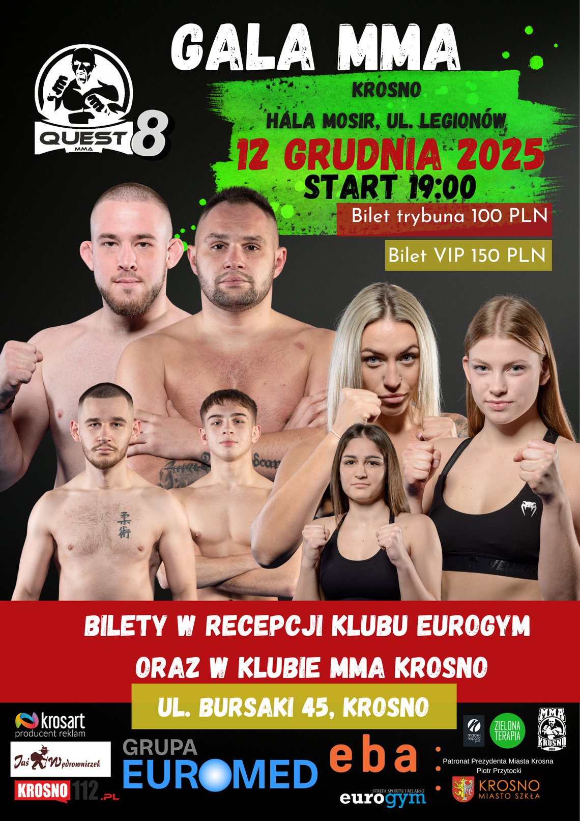 Gala QUEST MMA 8 w Krośnie Plakat Gali MMA Krosno