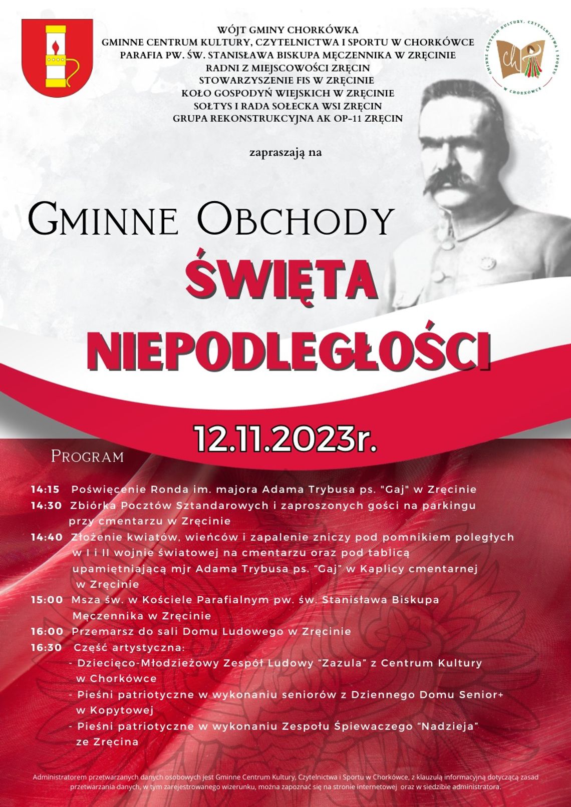 Gminne Obchody Święta Niepodległości w Zręcinie Gminne Obchody Święta Niepodległości w Zręcinie