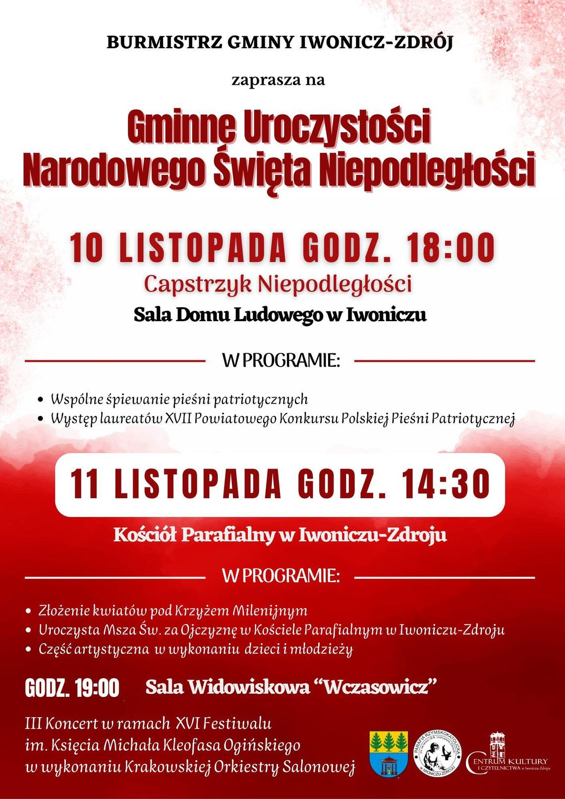 Gminne Uroczystości Narodowego Święta Niepodległości w Iwoniczu