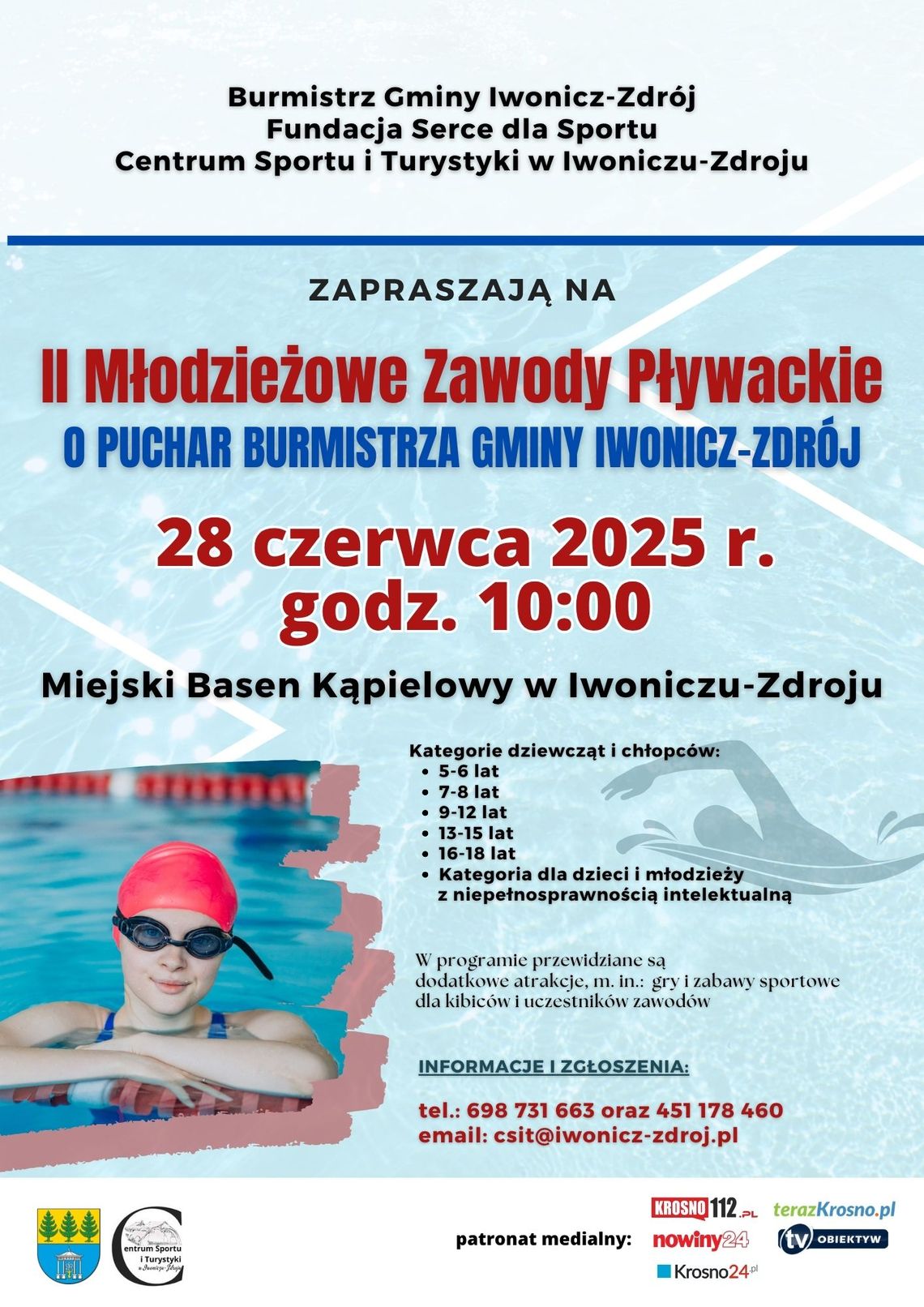 II Młodzieżowe Zawody Pływackie o Puchar Burmistrza Gminy Iwonicz-Zdrój II Młodzieżowe Zawody Pływackie o Puchar Burmistrza Gminy Iwonicz-Zdrój