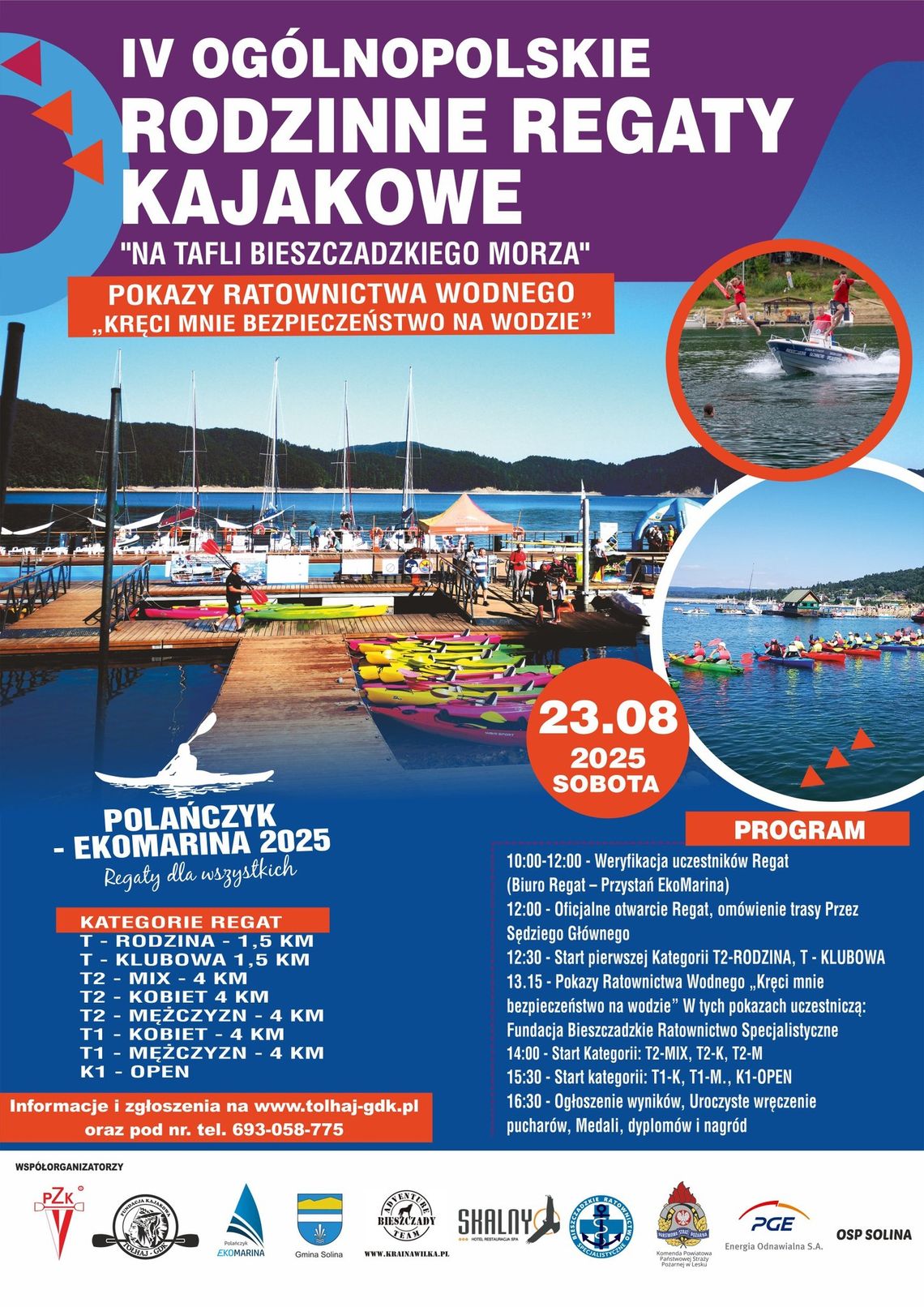 IV Ogólnopolskie Rodzinne Regaty Kajakowe – Kręcimy bezpieczeństwo na wodzie! IV Ogólnopolskie Rodzinne Regaty Kajakowe – Kręcimy bezpieczeństwo na wodzie!