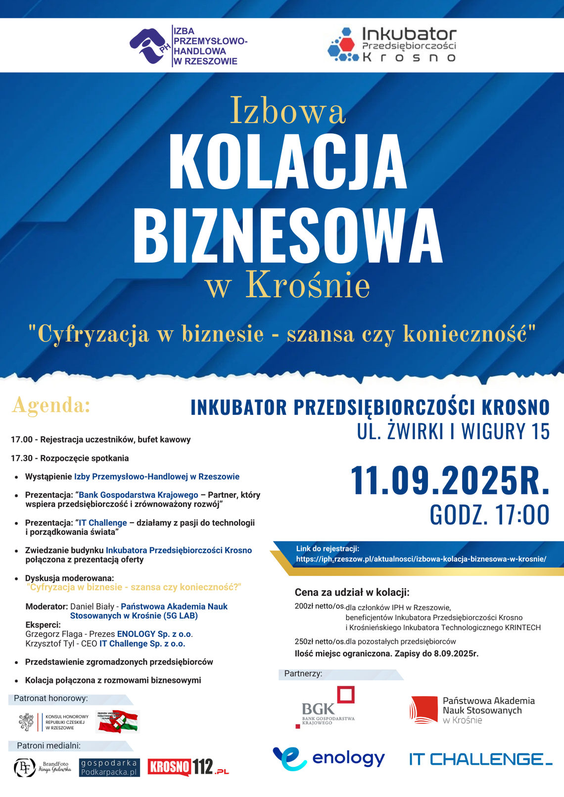 Izbowa Kolacja Biznesowa w Krośnie - „Cyfryzacja w biznesie – szansa czy konieczność” Izbowa Kolacja Biznesowa w Krośnie - „Cyfryzacja w biznesie – szansa czy konieczność”