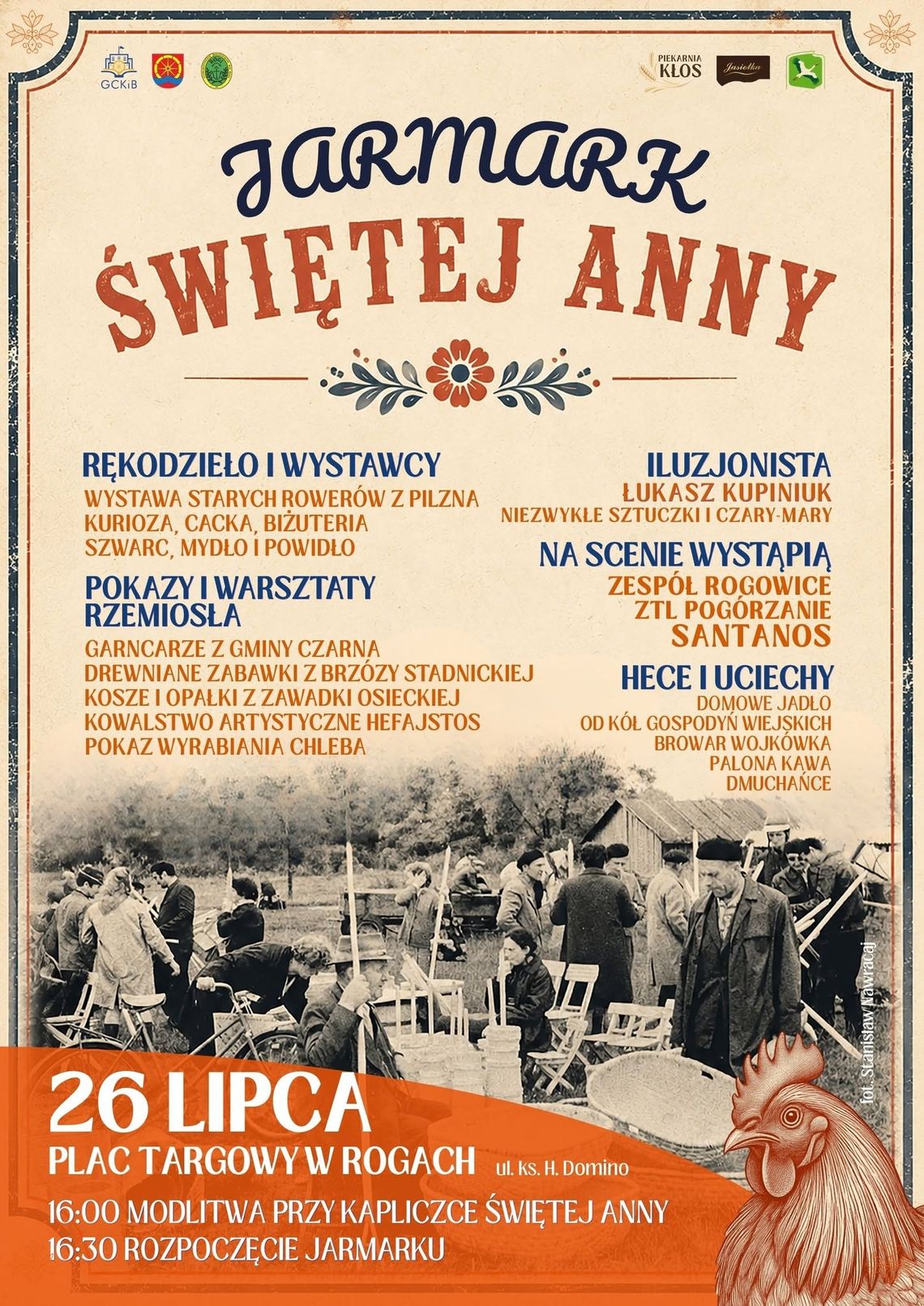 Jarmark Świętej Anny Plakat wydarzenia Jarmark Świętej Anny w Rogach
