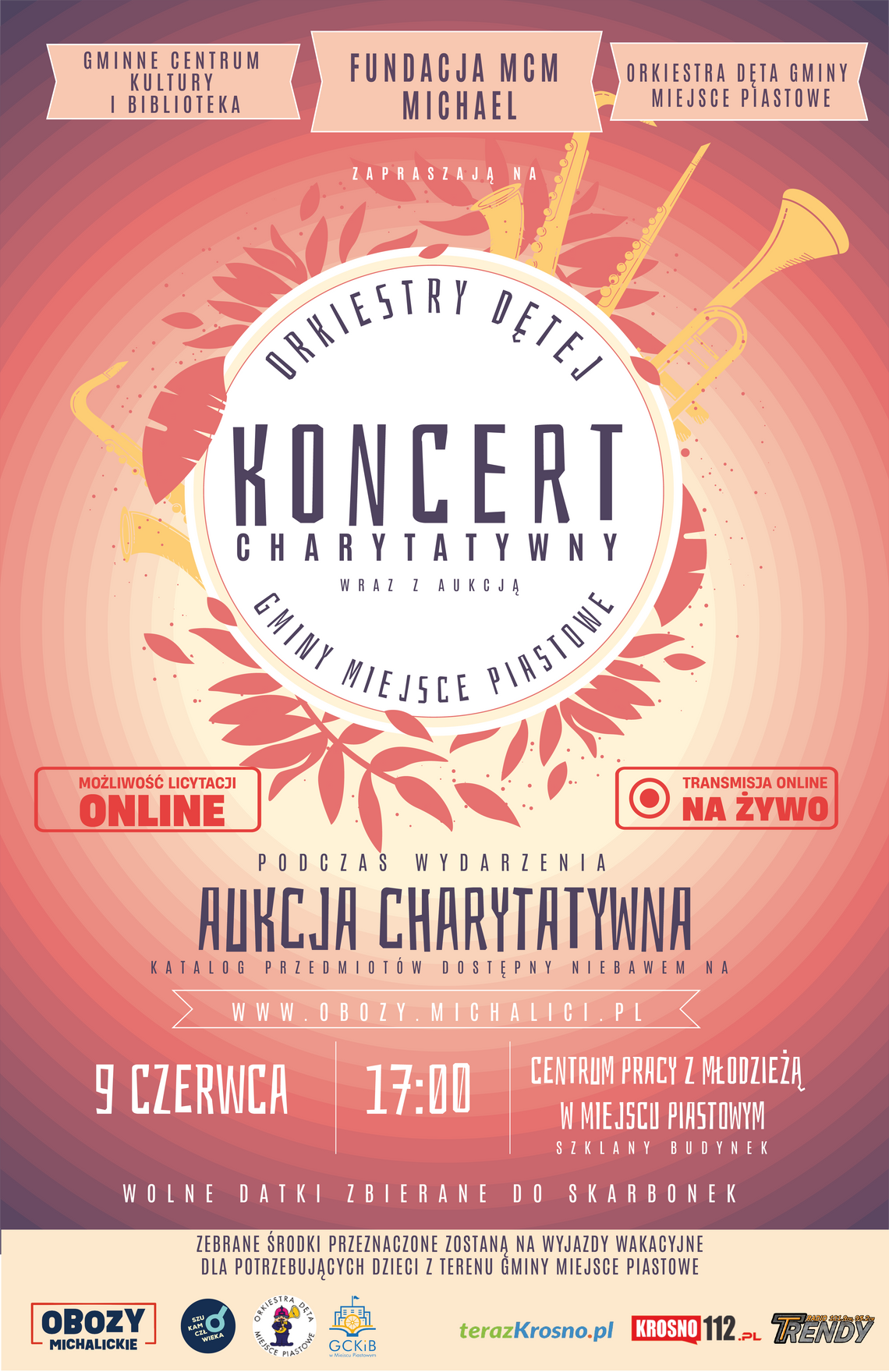 Koncert Charytatywny Orkiestry Dętej Gminy Miejsce Piastowe