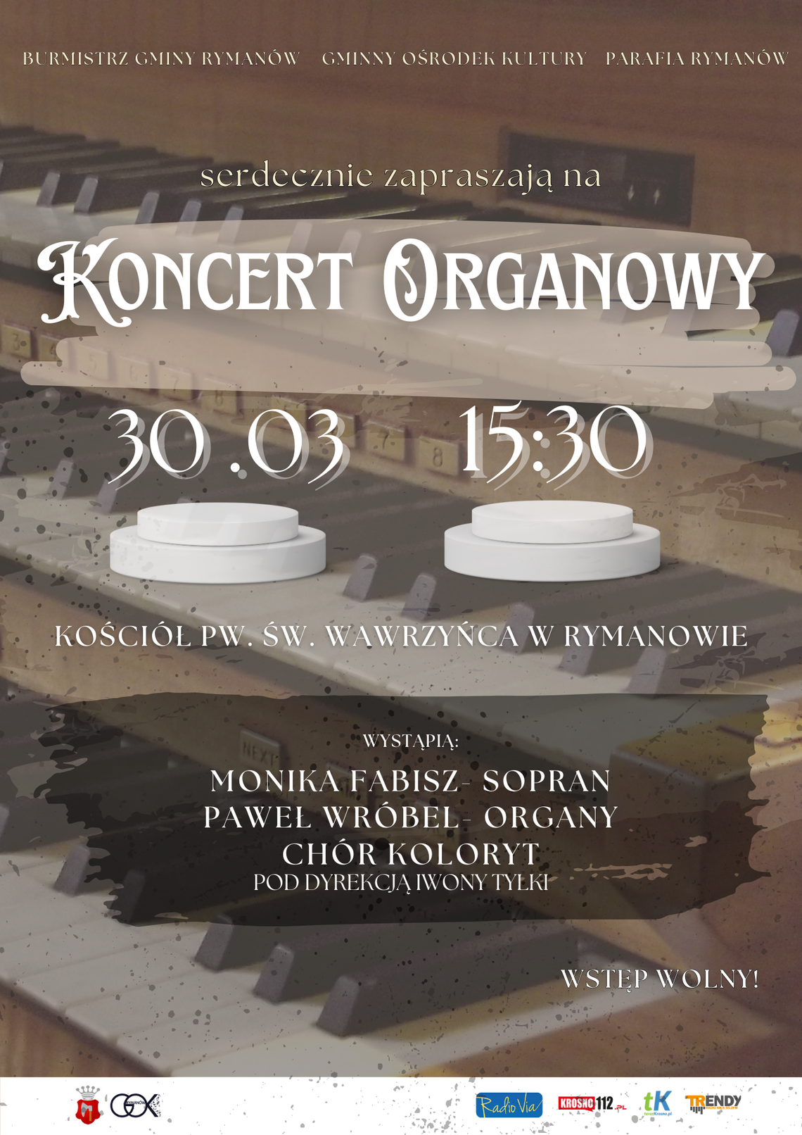 Koncert organowy w Rymanowie