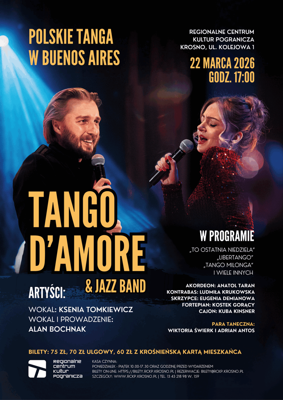 Koncert „Tango d’amore & jazz band" w RCKP