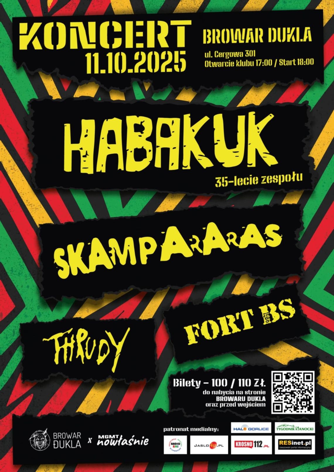 Koncert w Browarze Dukla. Zagrają Habakuk, Sampraras, Fort BS i Thrudy