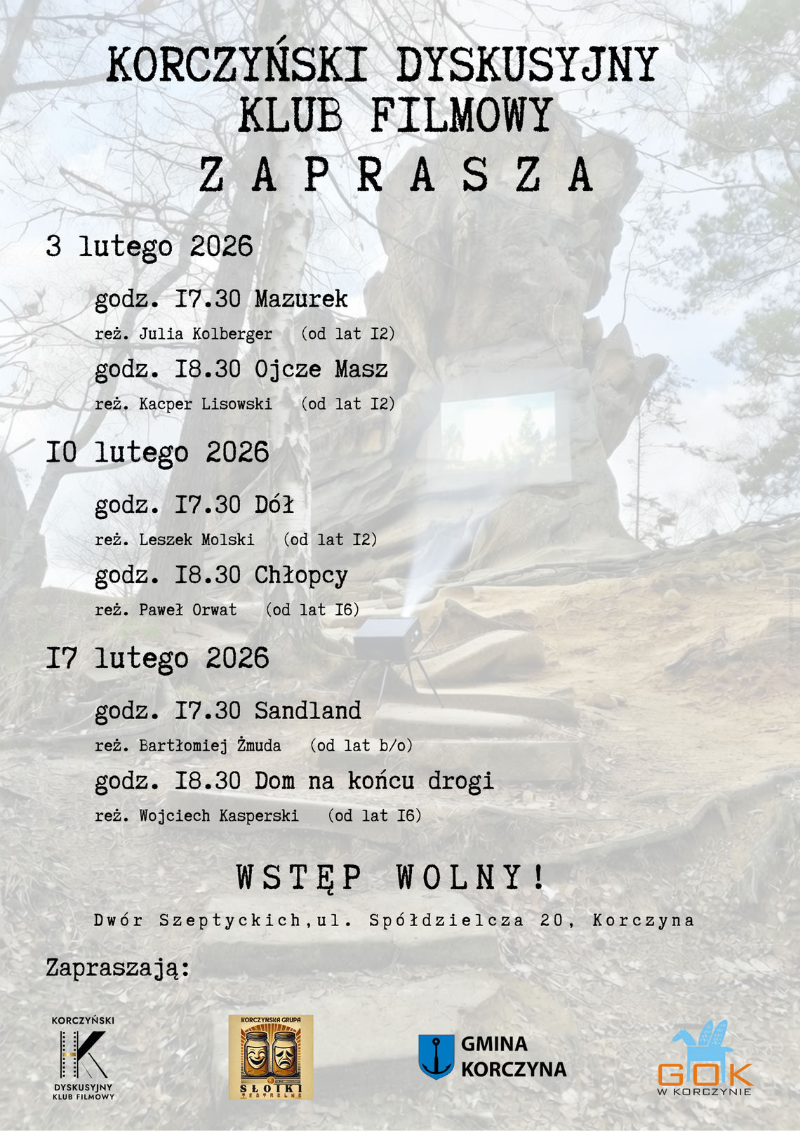 Korczyński Dyskusyjny Klub Filmowy zaprasza na kolejne spotkania