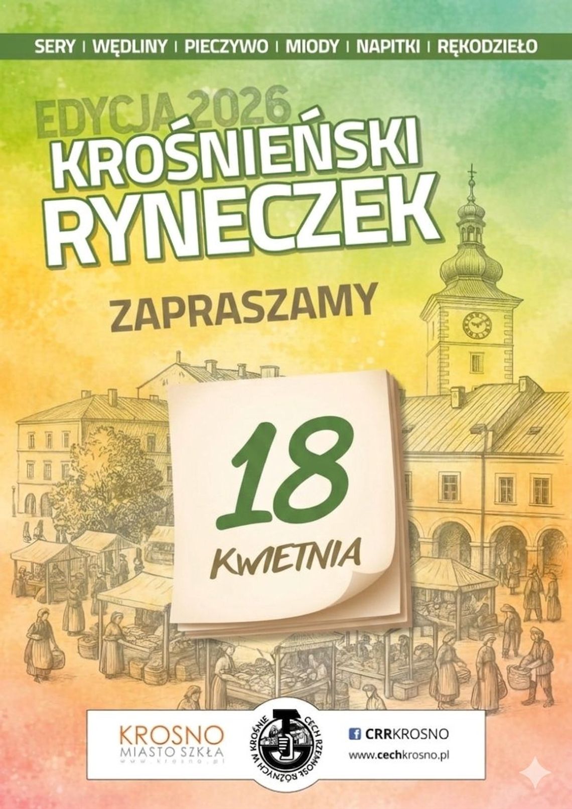 Plakat wydarzenia Krośnieński Ryneczek 18 kwietnia 2026
