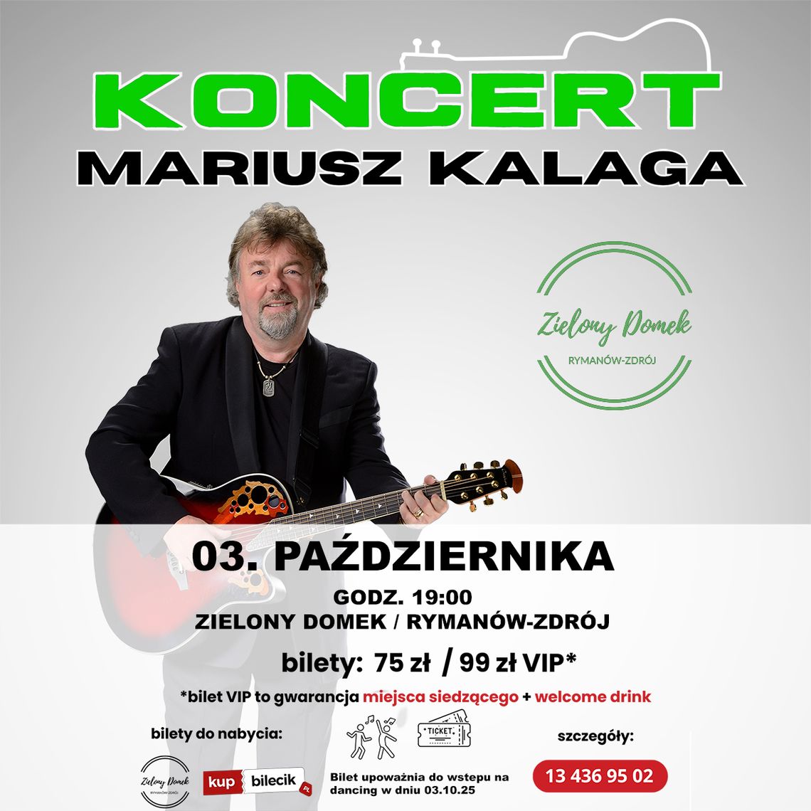 Mariusz Kalaga zagra w Zielonym Domku w Rymanowie-Zdroju Mariusz Kalaga zagra w Zielonym Domku w Rymanowie-Zdroju
