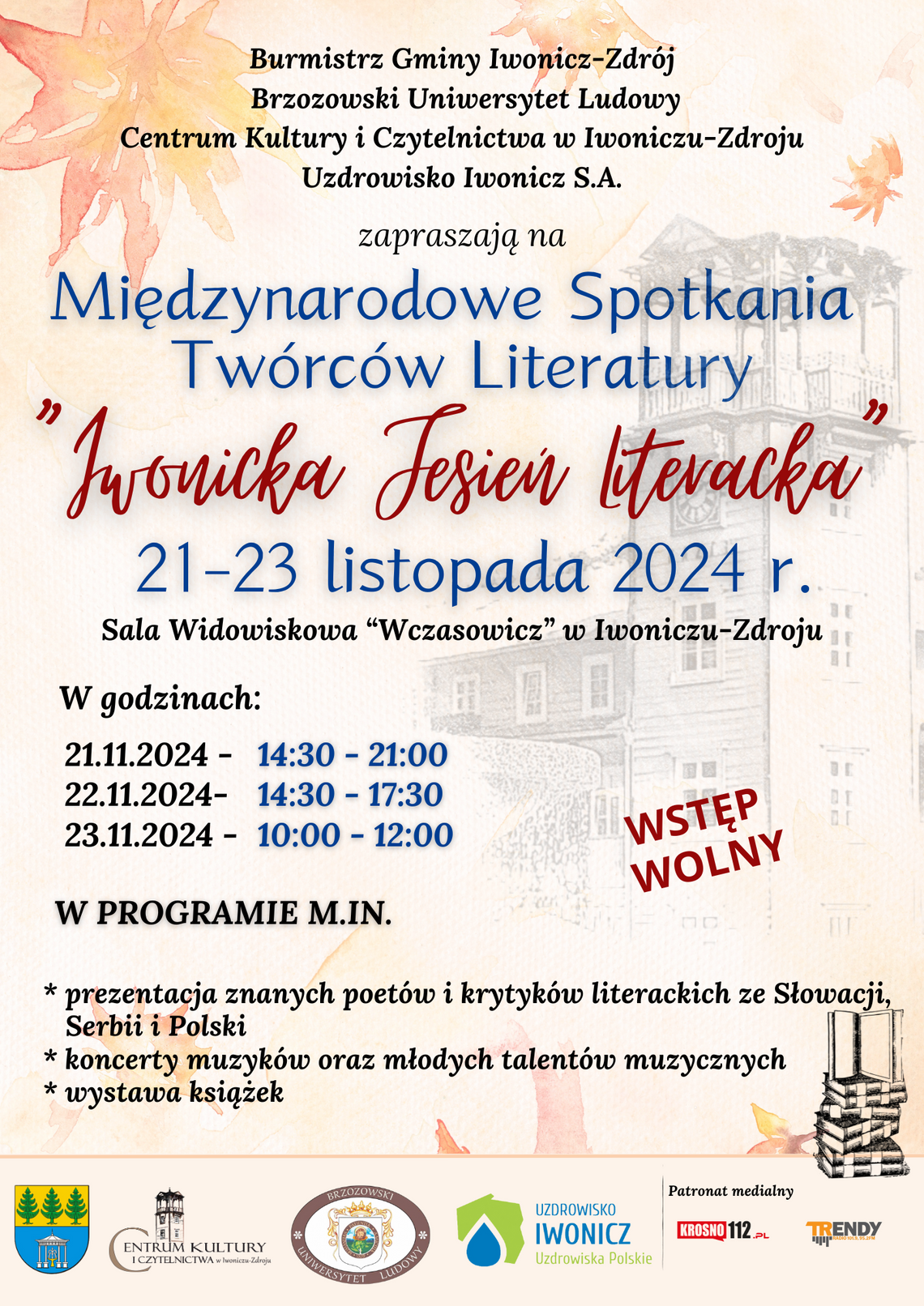 Międzynarodowe Spotkania Twórców Literatury "Iwonicka Jesień Literacka"