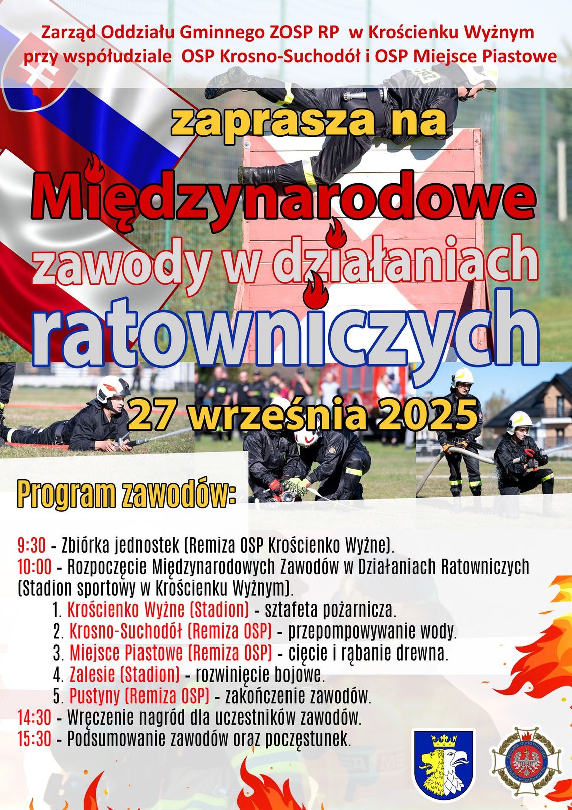 Plakat wydarzenia - Międzynarodowe zawody w działaniach ratowniczych