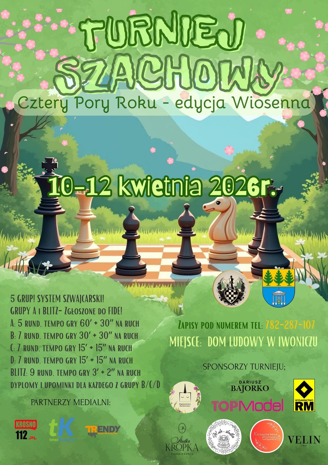 Międzynarodowy Turniej Szachowy „Cztery Pory Roku” – edycja wiosenna już w kwietniu w Iwoniczu! Międzynarodowy Turniej Szachowy „Cztery Pory Roku” – edycja wiosenna już w kwietniu w Iwoniczu!