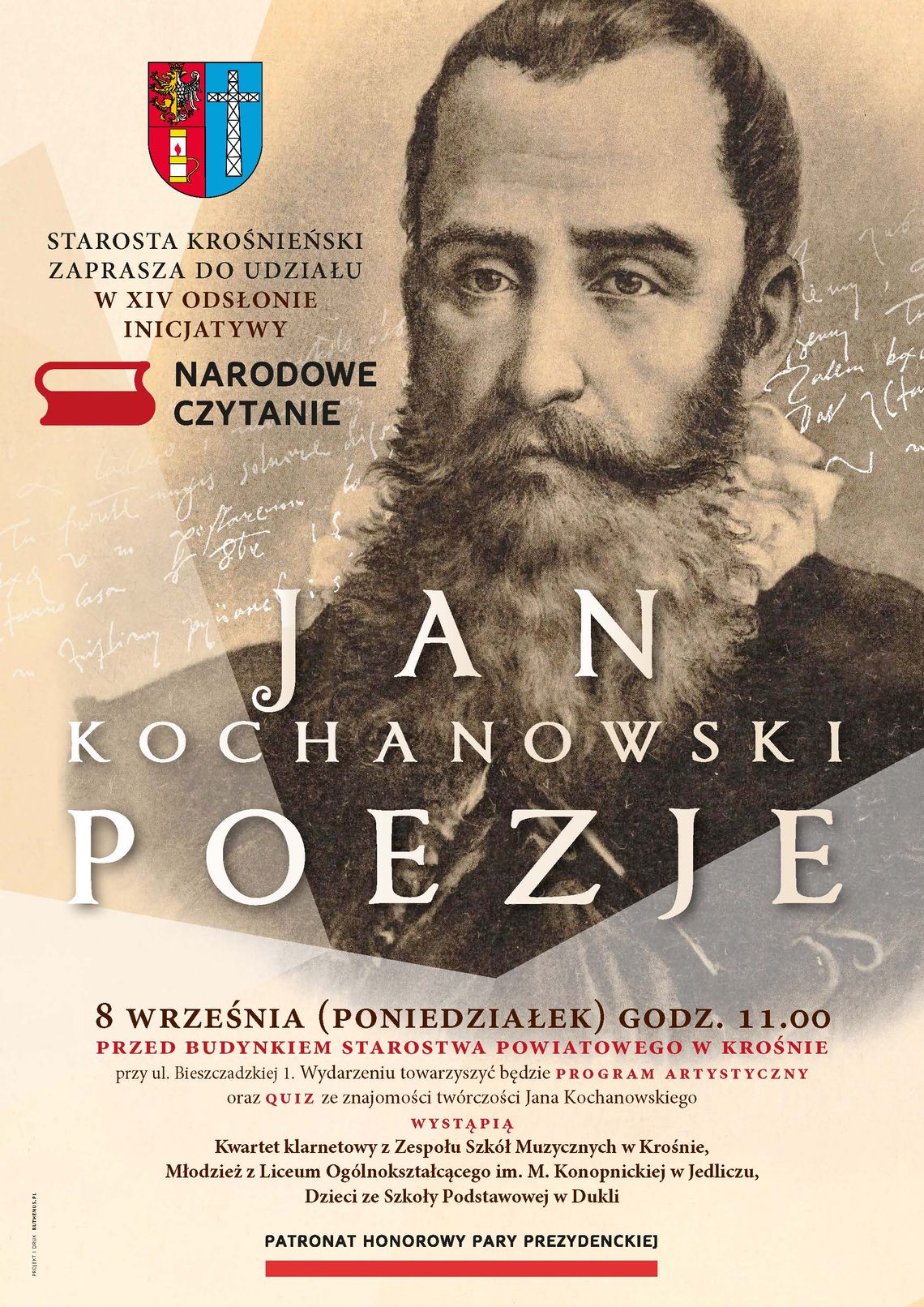 Narodowe Czytanie: Jan Kochanowski - Poezje Plakat wydarzenia Narodowe Czytanie: Jan Kochanowski - Poezje