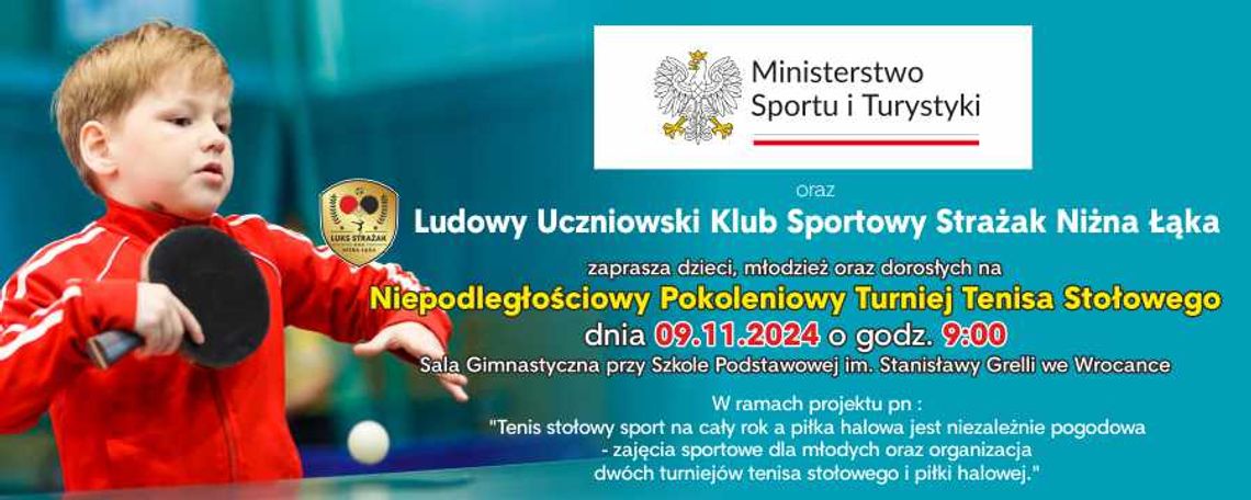 Niepodległościowy Pokoleniowy Turniej Tenisa Stołowego