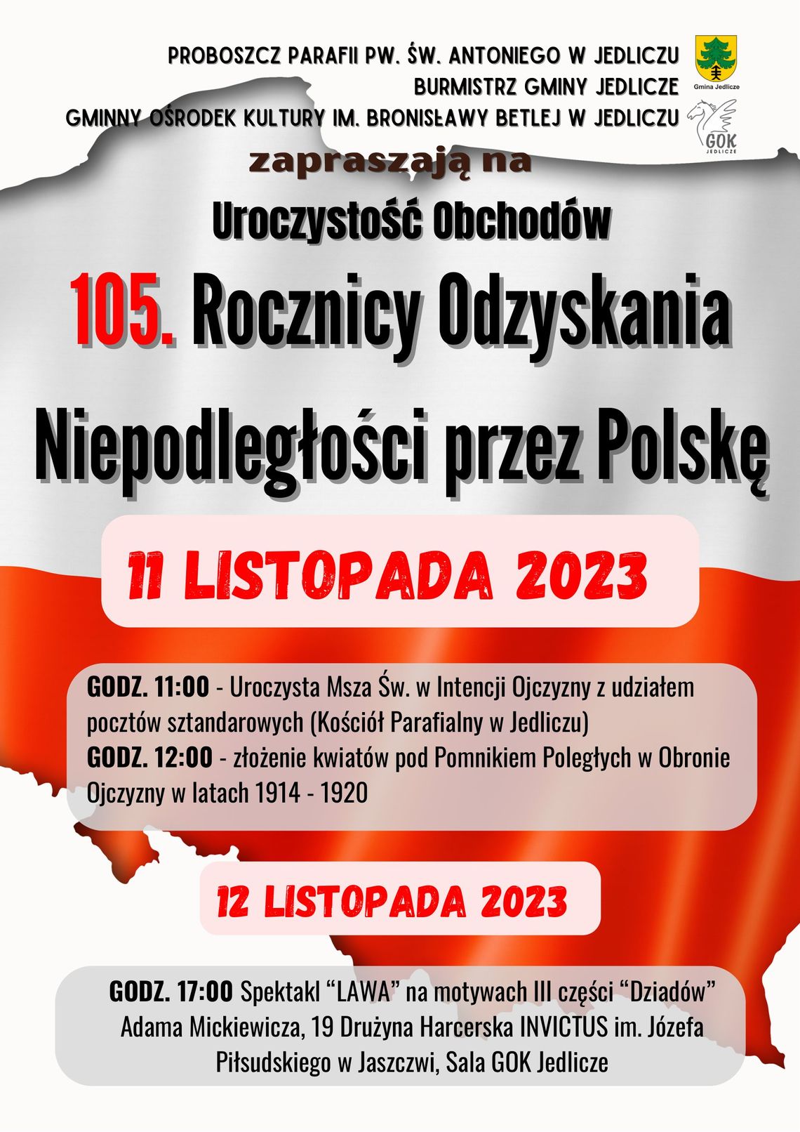 Obchody Święta Niepodległości w Jedliczu Obchody Święta Niepodległości w Jedliczu