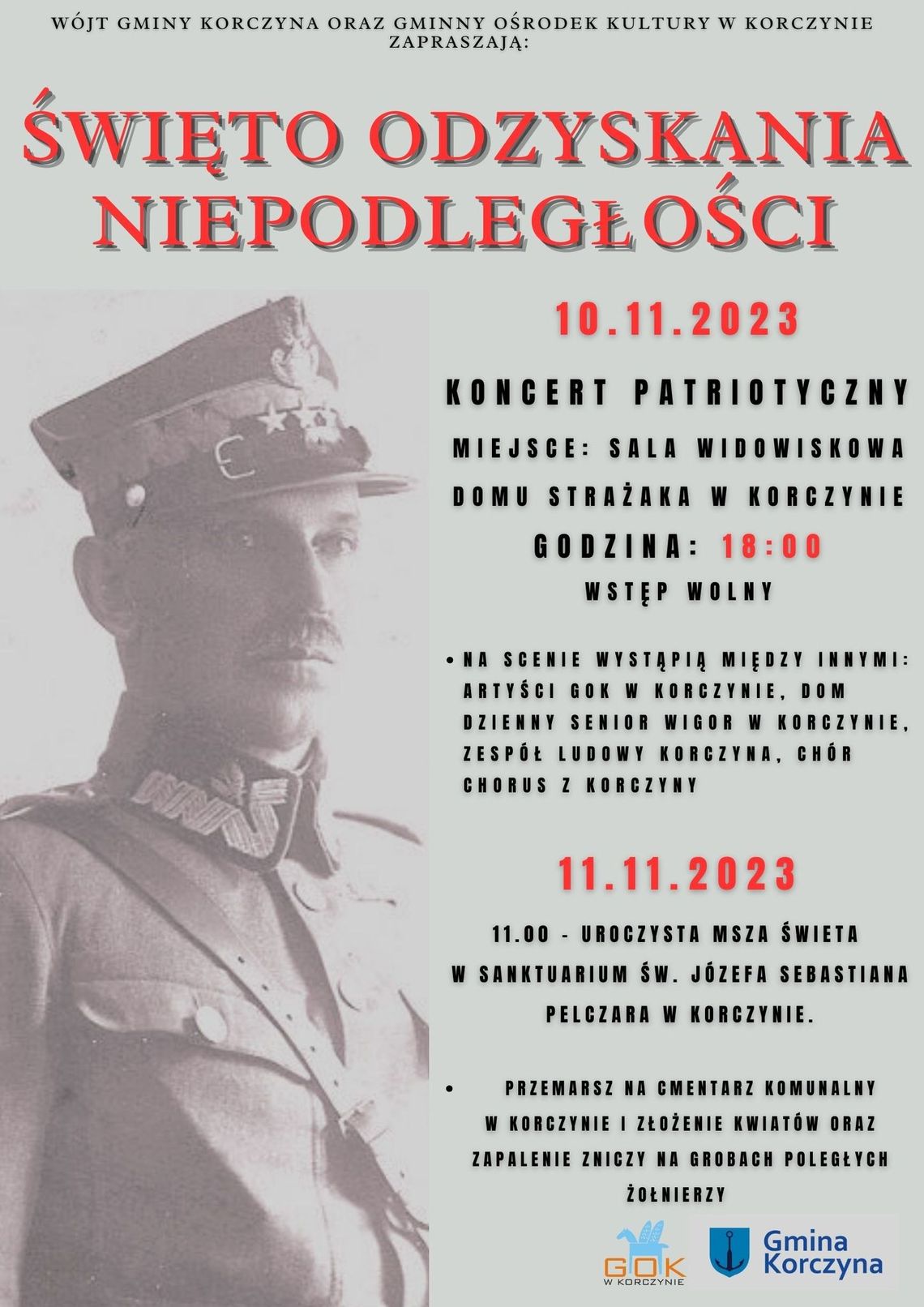 Obchody Święta Niepodległości w Korczynie Obchody Święta Niepodległości w Korczynie