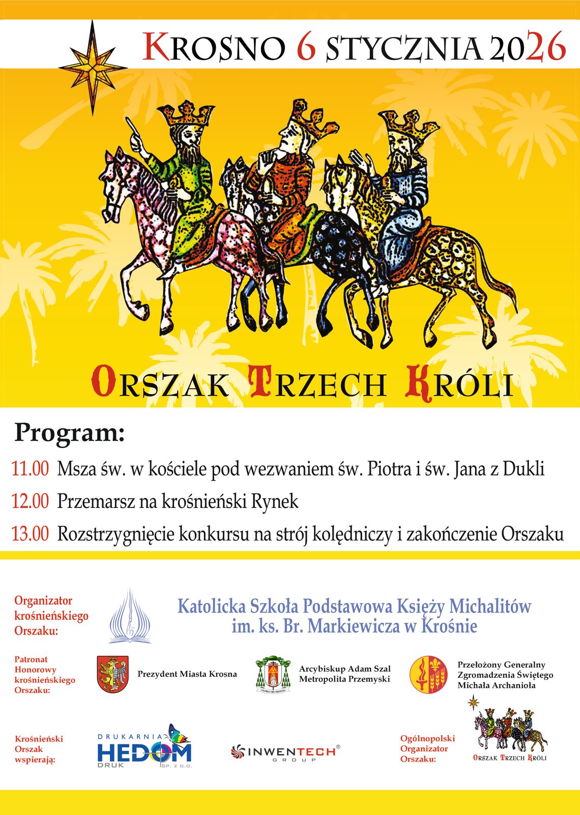 Plakat Orszaku Trzech Króli w Krośnie
