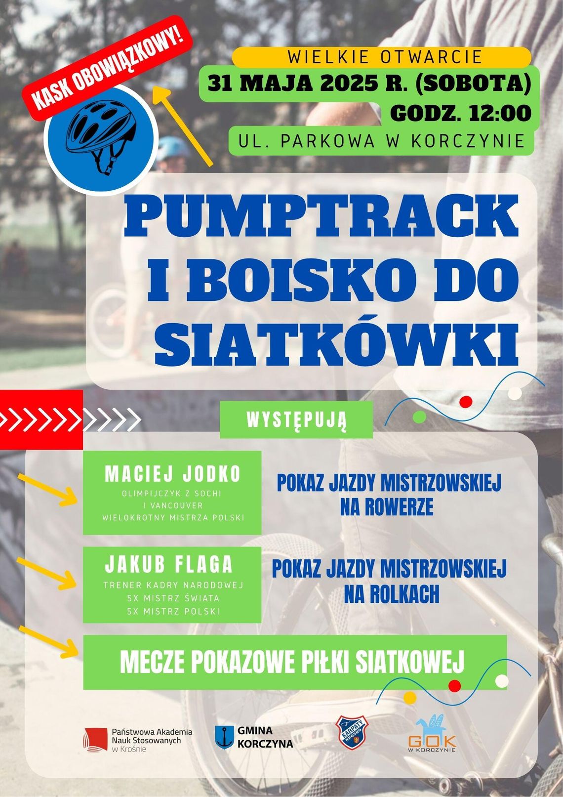 Otwarcie pumptrucka i boiska do siatkówki w Korczynie Otwarcie pumptrucka i boiska do siatkówki w Korczynie