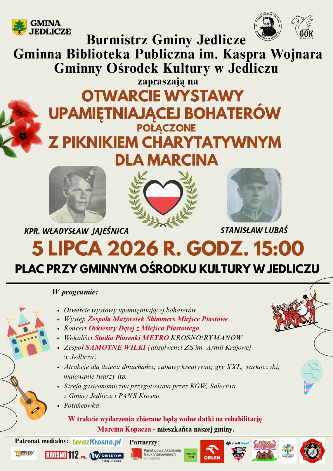 Otwarcie wystawy upamiętniającej bohaterów połączone z piknikiem charytatywnym dla Marcina