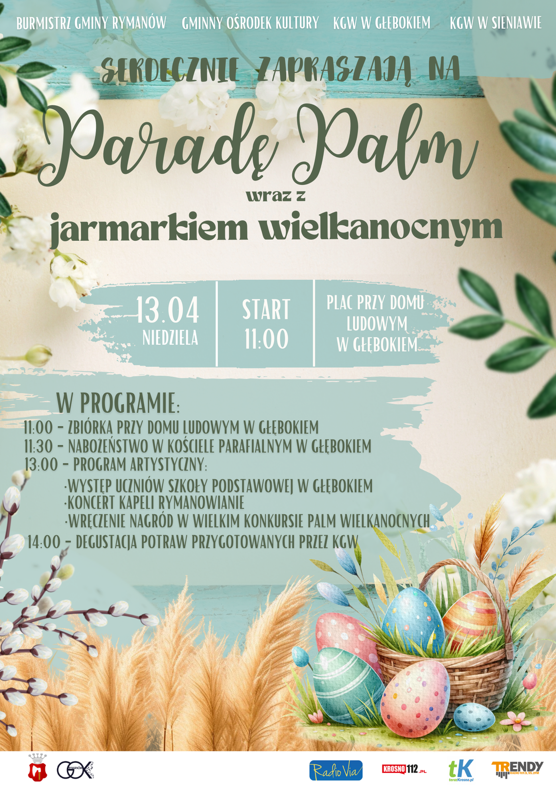 Parada Palm i Jarmark Wielkanocny w Głębokiem