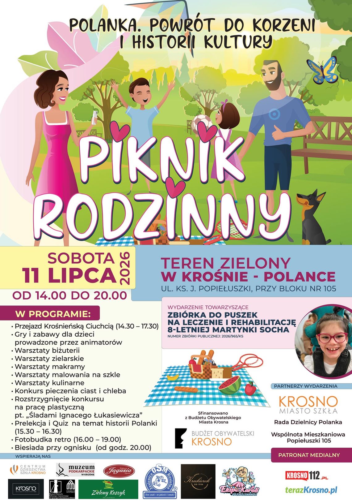 Piknik Rodzinny w Polance Plakat wydarzenia Piknik Rodzinny w Krośnie-Polance 11 lipca 2026