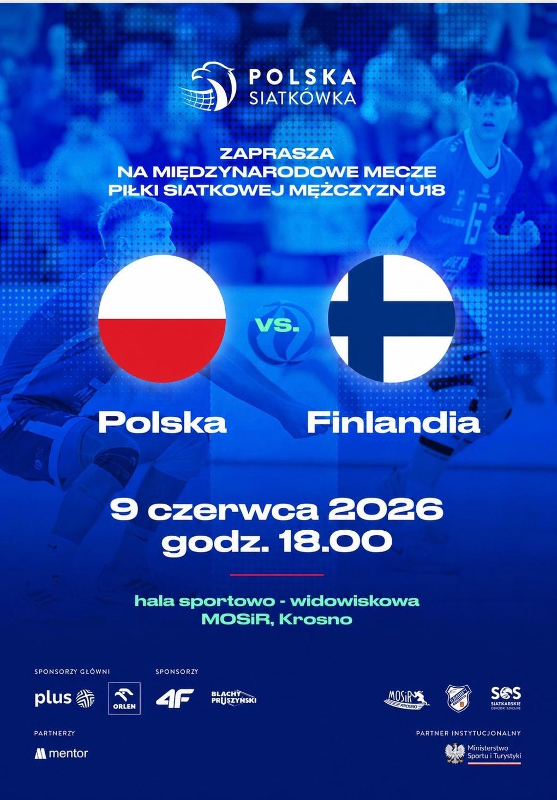 Polska-Finlandia. Mecz piłki siatkowej reprezentacji U18