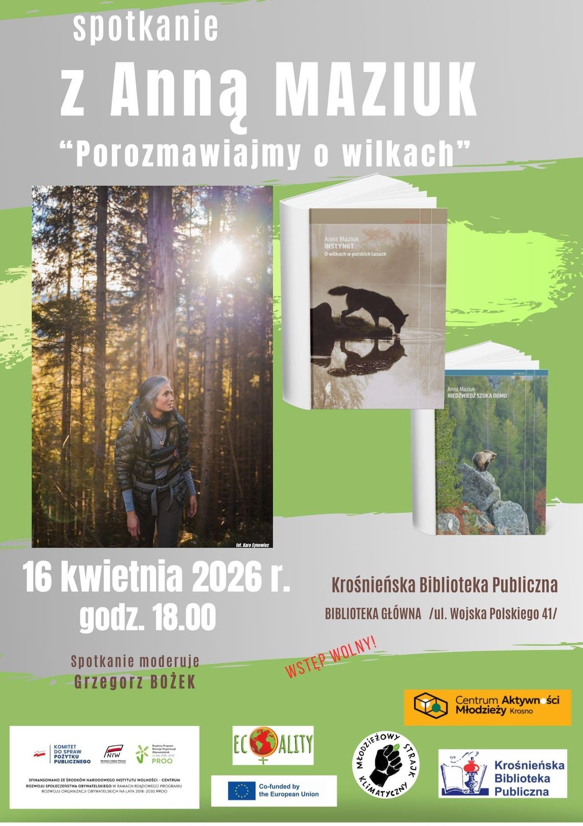 „Porozmawiajmy o wilkach” – spotkanie z Anną Maziuk