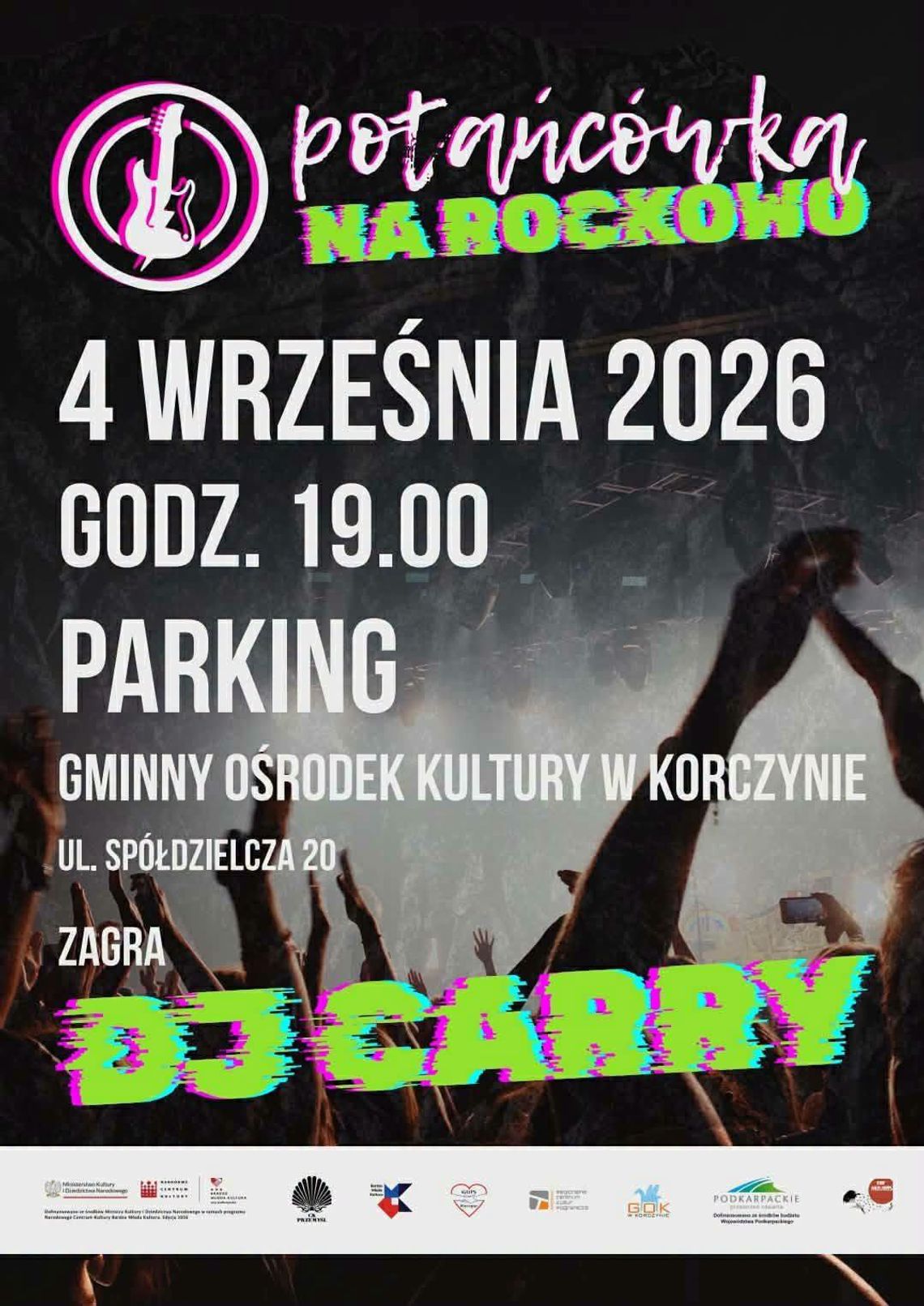 Plakat wydarzenia Potańcówka na rockowo w Korczynie