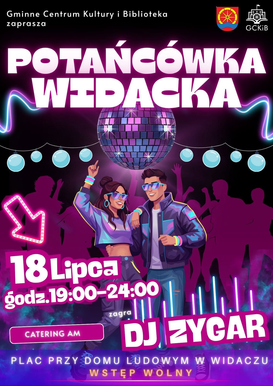 Potańcówka Wiejska w Widaczu Plakat wydarzenia Potańcówka Wiejska w Widaczu 18 lipca o godzinie 19:00
