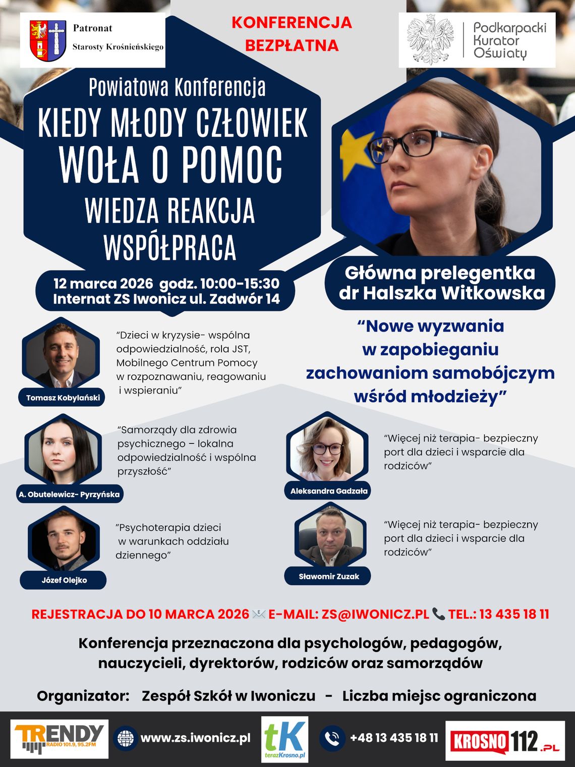 Powiatowa Konferencja „Kiedy młody człowiek woła o pomoc – wiedza, reakcja, współpraca”