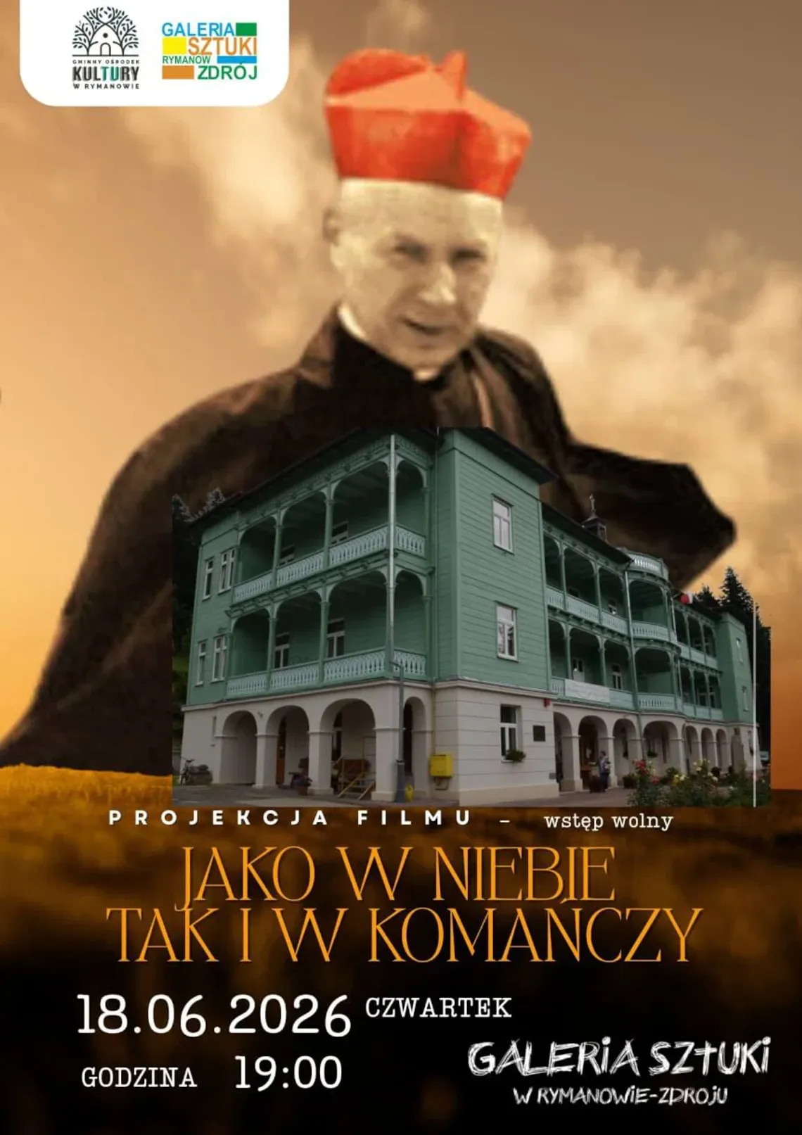 Projekcja filmu „Jako w niebie tak i w Komańczy” Projekcja filmu „Jako w niebie tak i w Komańczy”