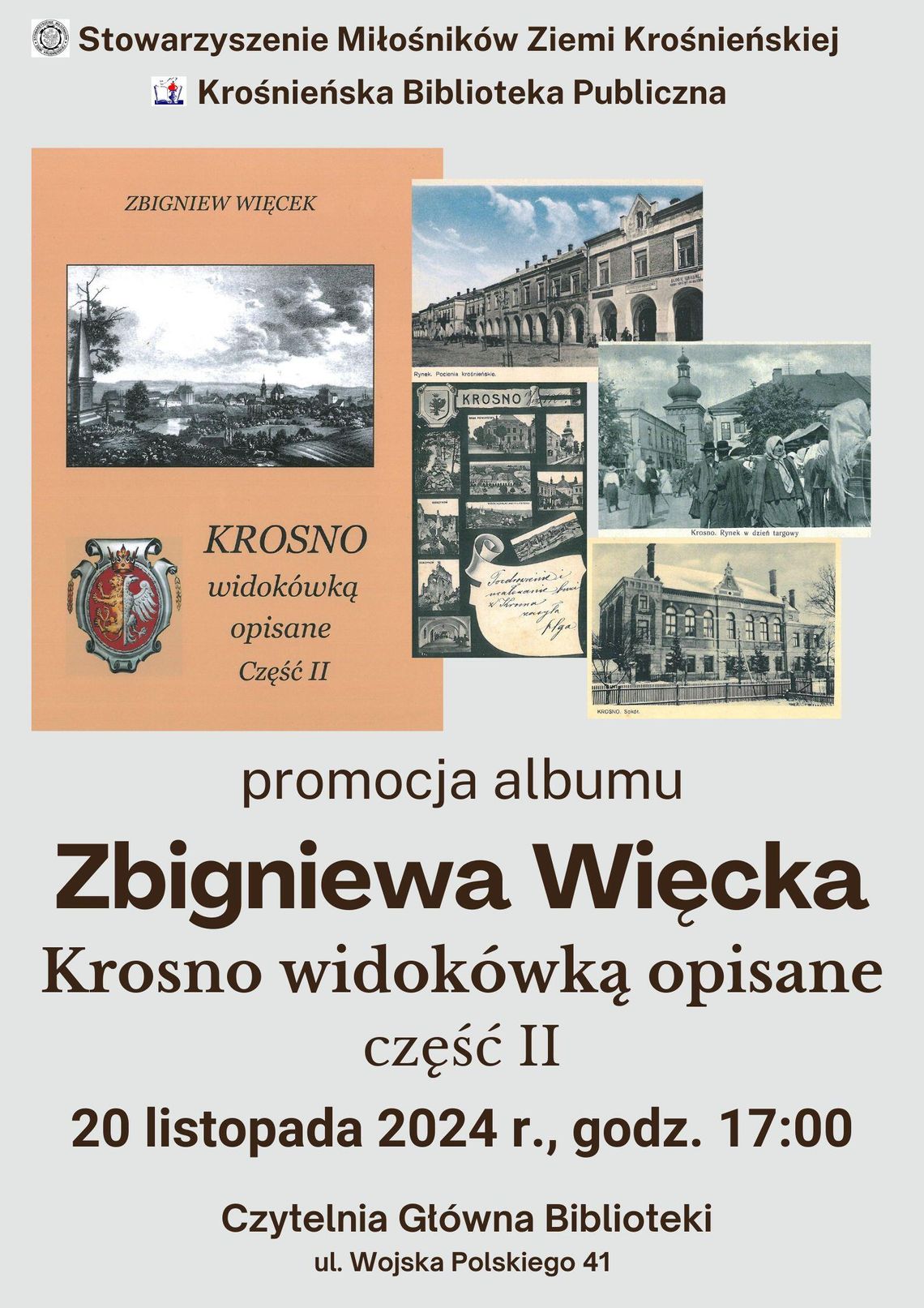 Promocja albumu Zbigniewa Więcka "Krosno widokówką opisane"