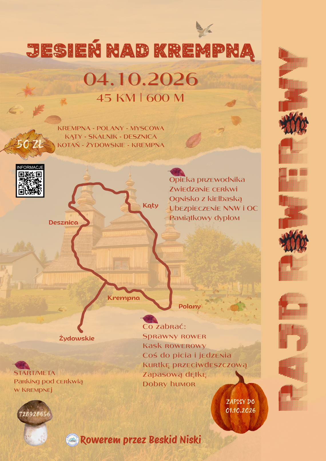 Rajd rowerowy "Jesień nad Krempną"