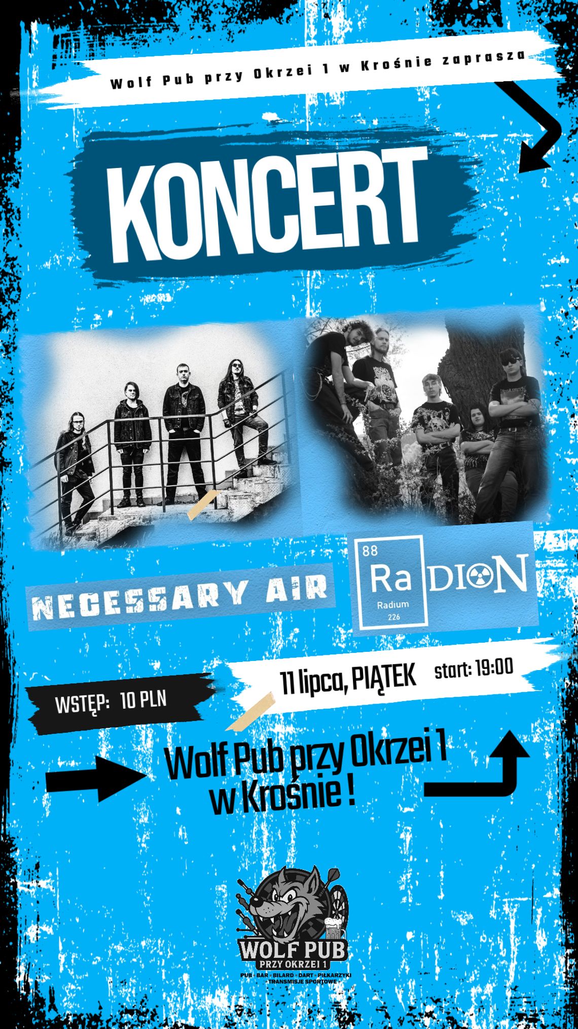 Rockowy wieczór w Wolf Pubie: RADION i NECESSARY AIR rozgrzeją Krosno Rockowy wieczór w Wolf Pubie: RADION i NECESSARY AIR rozgrzeją Krosno