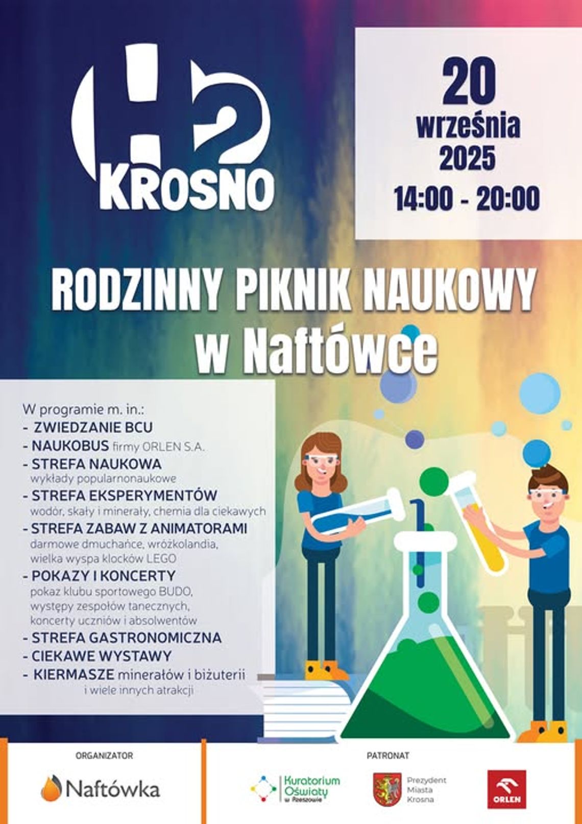 Rodzinny Piknik Naukowy w Naftówce Plakat wydarzenia Rodzinny Piknik Naukowy w Naftówce