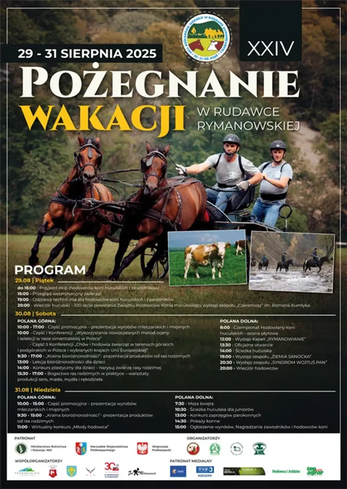 Rudawka Rymanowska żegna wakacje: hodowcy, konie huculskie i rozmowy o rolnictwie